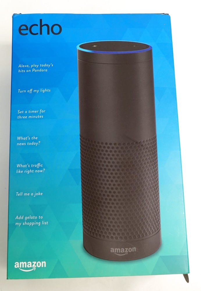Amazon Echo 1st Generation Large Smart Speaker  Black Complete in Box