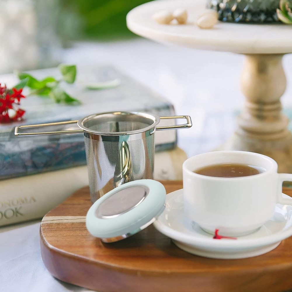 Tea Infuser Stainless Steel Tea Strainer Folding Handle Tea Filter Extra Fine Me