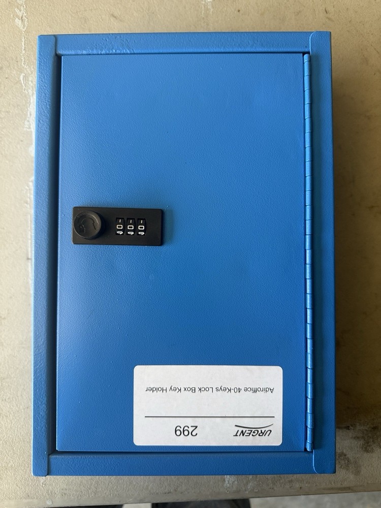 Key Storage Lock Box with Code, Locking Key Cabinet, 40 Key Holder Wall Mount