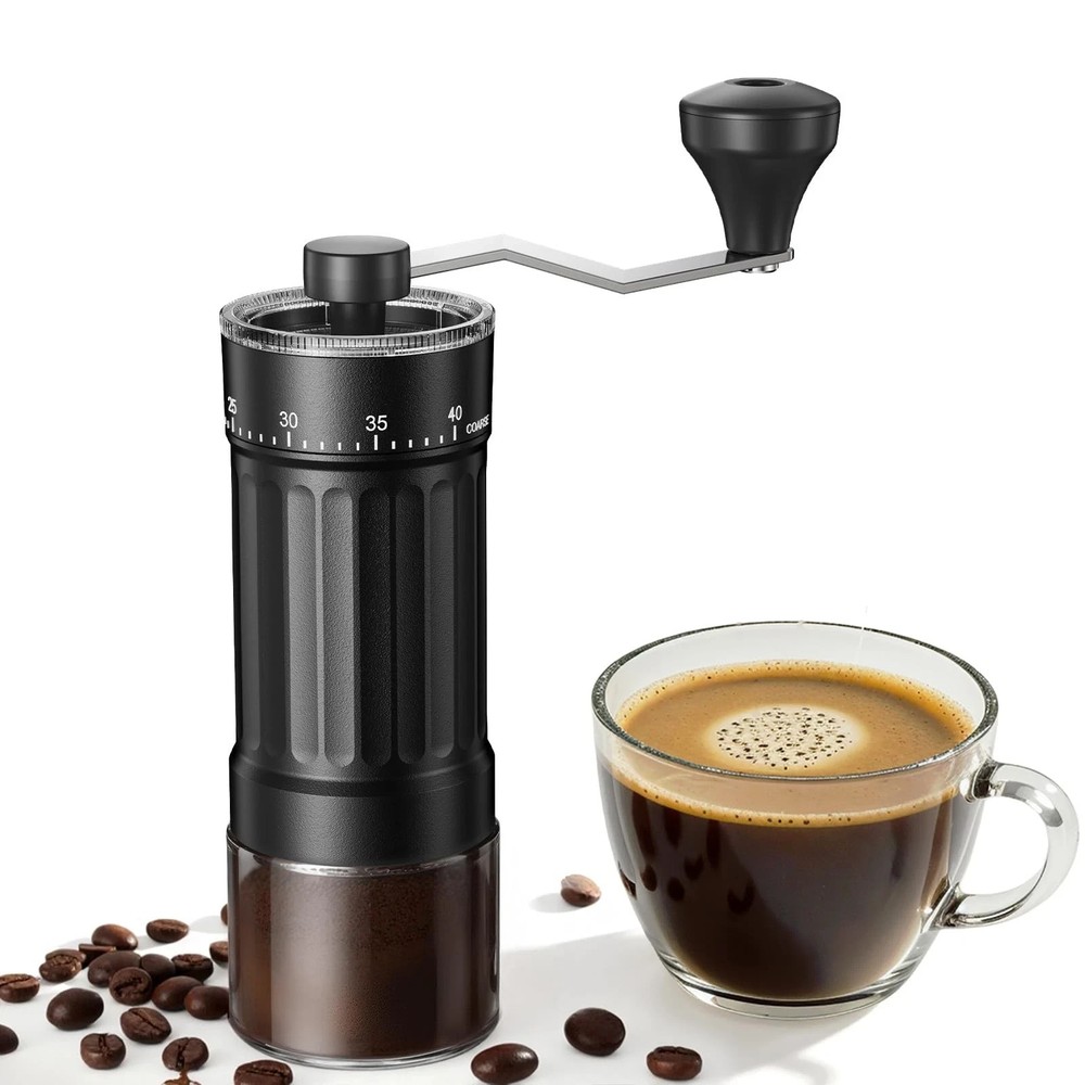 Mini Manual Coffee Grinder, Portable Hand Mill, 30G Capacity, Adjustable Setting
