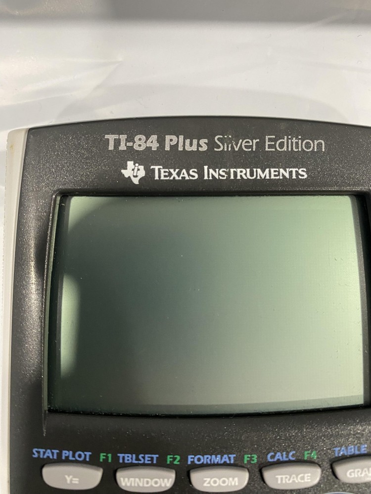 TI-84 Calculator Texas Instruments Plus Silver Edition Graphing Blue Tested