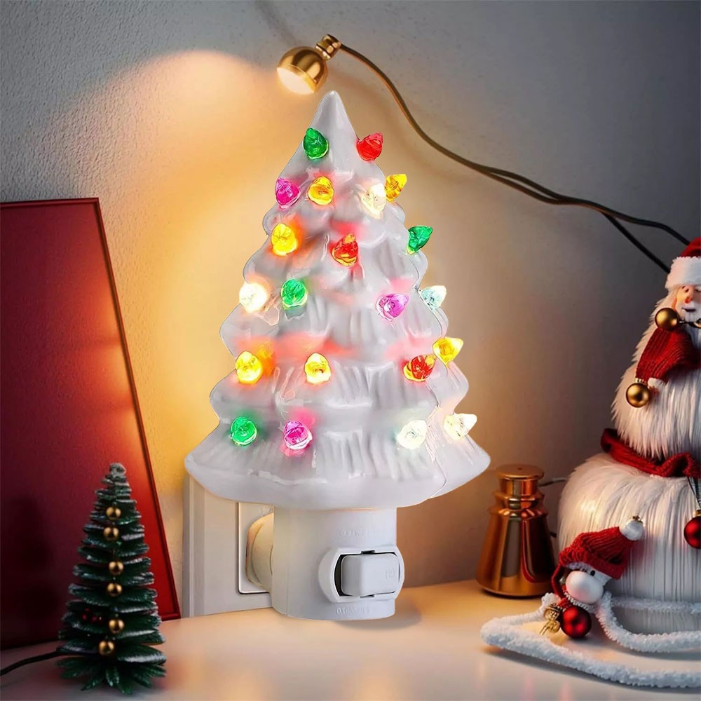 Christmas Tree Night Light, Tree Light with ON/Off Switch and Plug CW