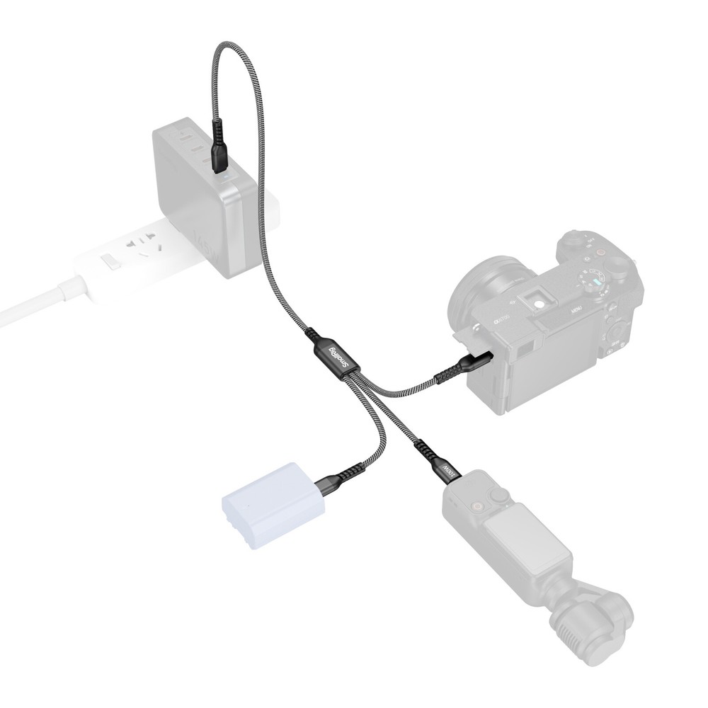 SmallRig 3-in-1 USB-C Charging Cable 100W Fast Charge & USB 2.0 Data Transfer