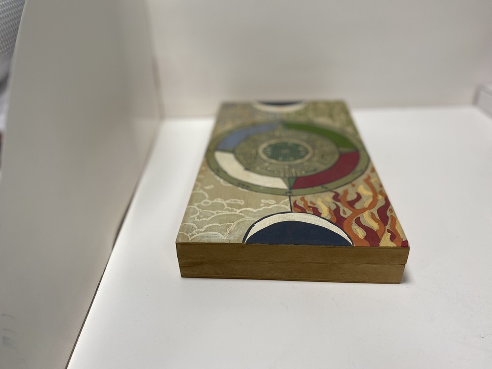 Handpainted wooden box - Elements and Astrology