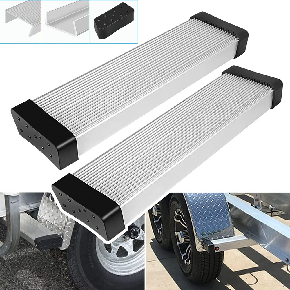 Aluminum Fender Mounts for Boat Trailer Round & Step Pad Bolt On Brackets 2PCS