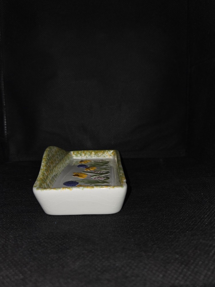 Vintage floral butter dish