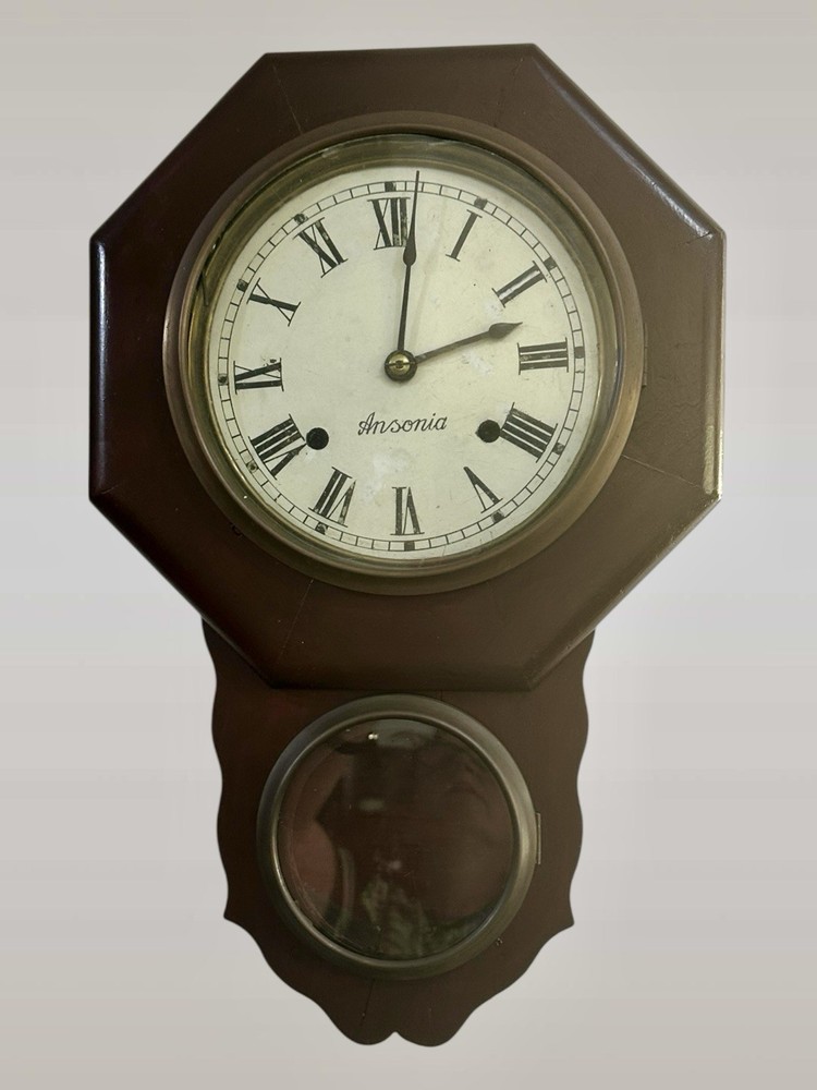 Ansonia Octagon Bell Chime Wall Clock