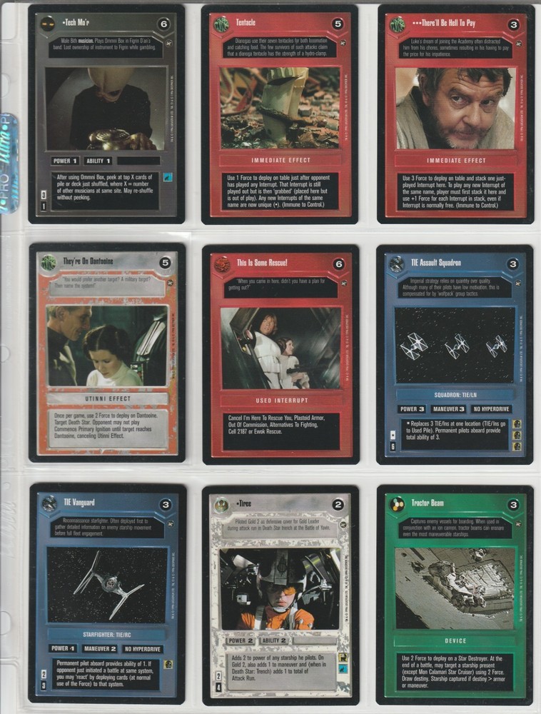 Star Wars CCG A New Hope Limited BB Complete Expansion Set (164) Decipher