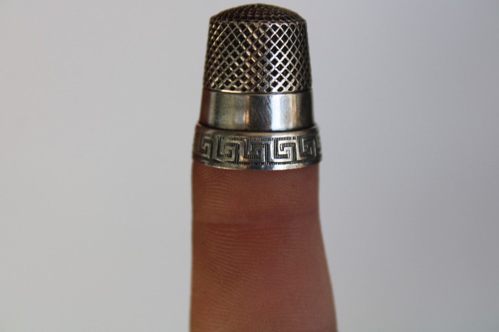 Antique Egg Sterling Silver Chatelaine Thimble Holder & Thimble / Pomander ?