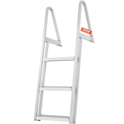 Removable Dock Ladder 3/4/5 Steps, 350/500lbs Load Capacity, NEW-3 Step