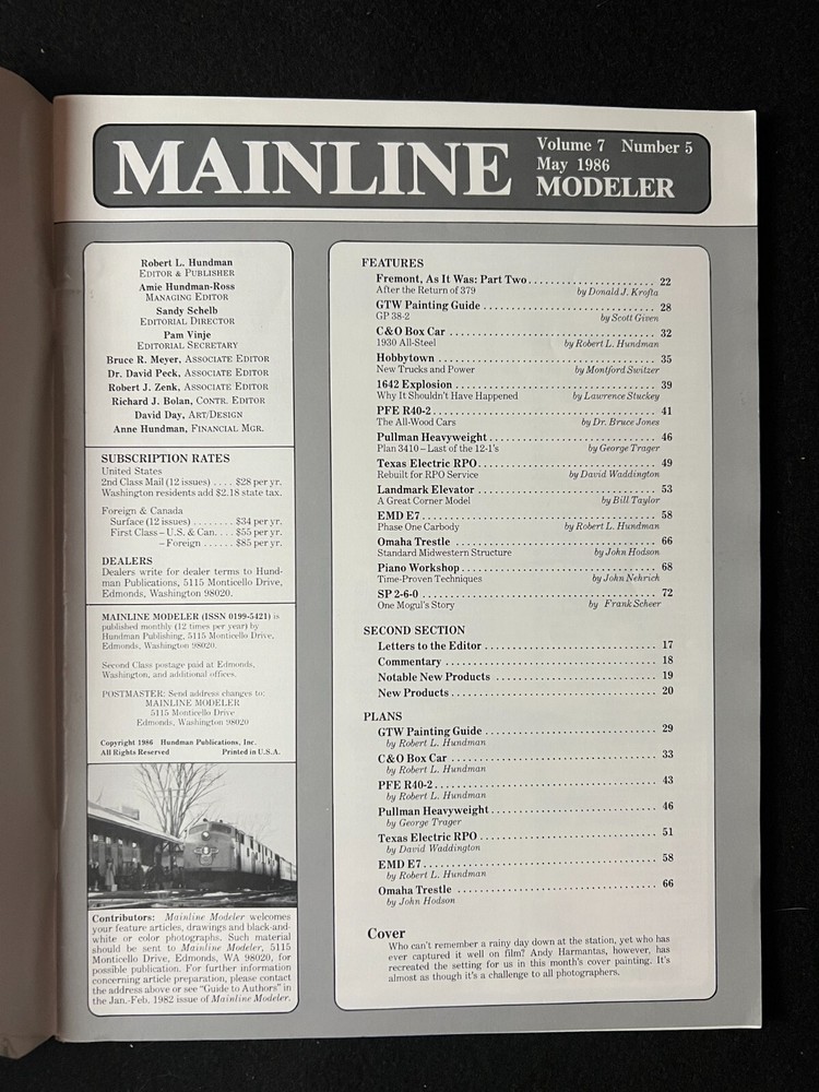 Mainline Modeler May 1986