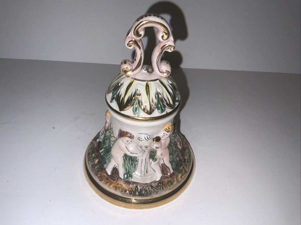 Vintage Capodimonte Bell Cherubs Italy