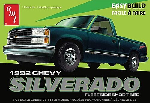 AMT 1992 Chevy Silverado Shortbed Fleetside Pickup - Plastic Model Truck Kit