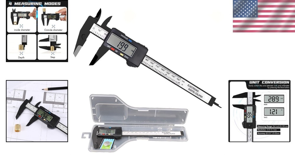 Versatile 6 Inch Digital Calipers with LCD Display and Inch/MM Conversion