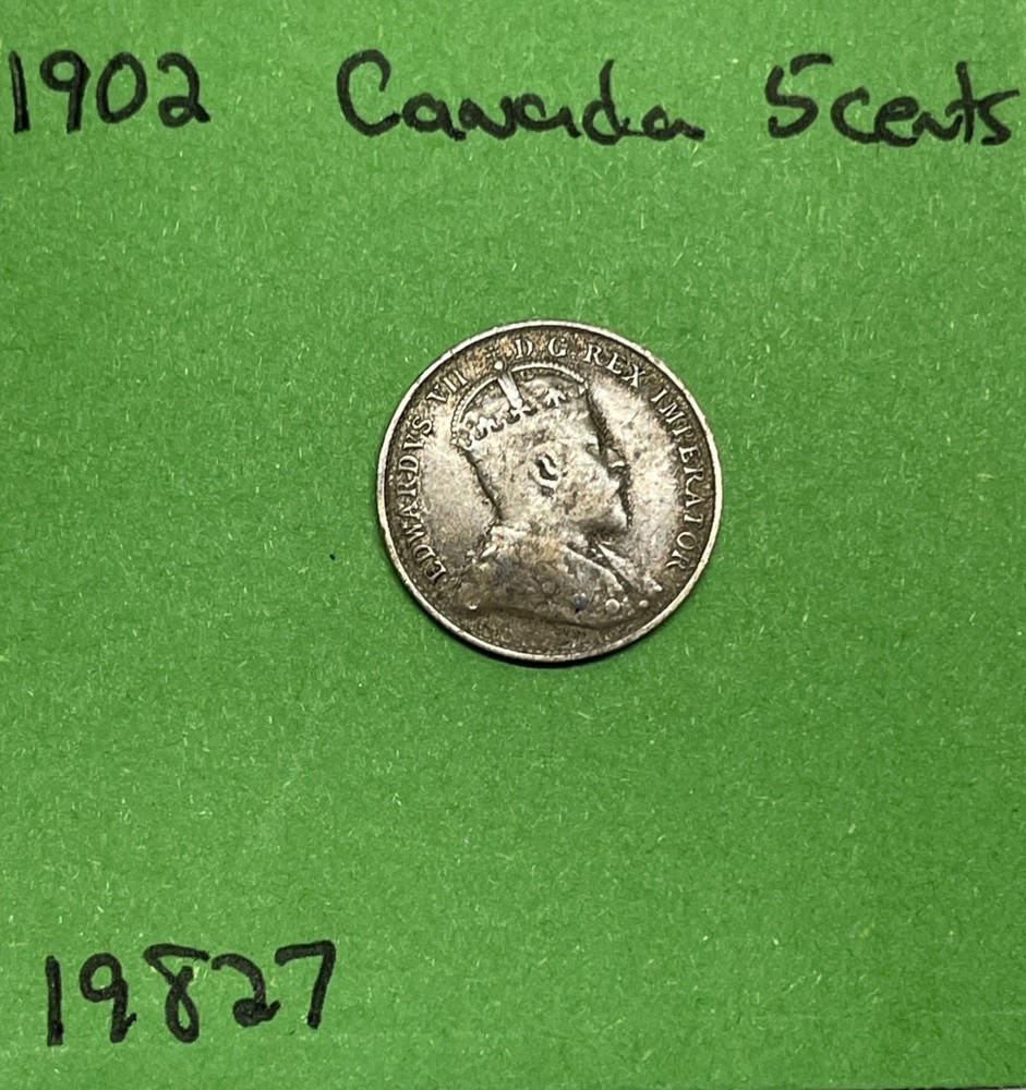 1902 Canada 🇨🇦 5 Cents Silver Coin