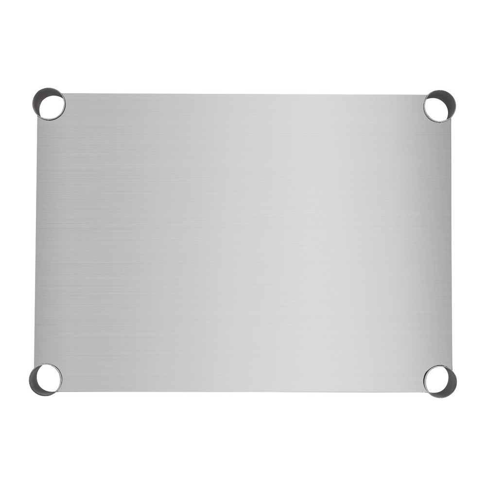 Stainless Steel Adjustable Workbench Tabletop (55x40cm) - Mid-Low Tier Silver