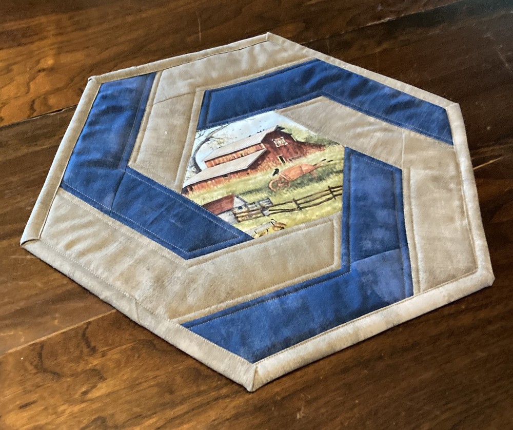 August Farm Quilt Table Topper