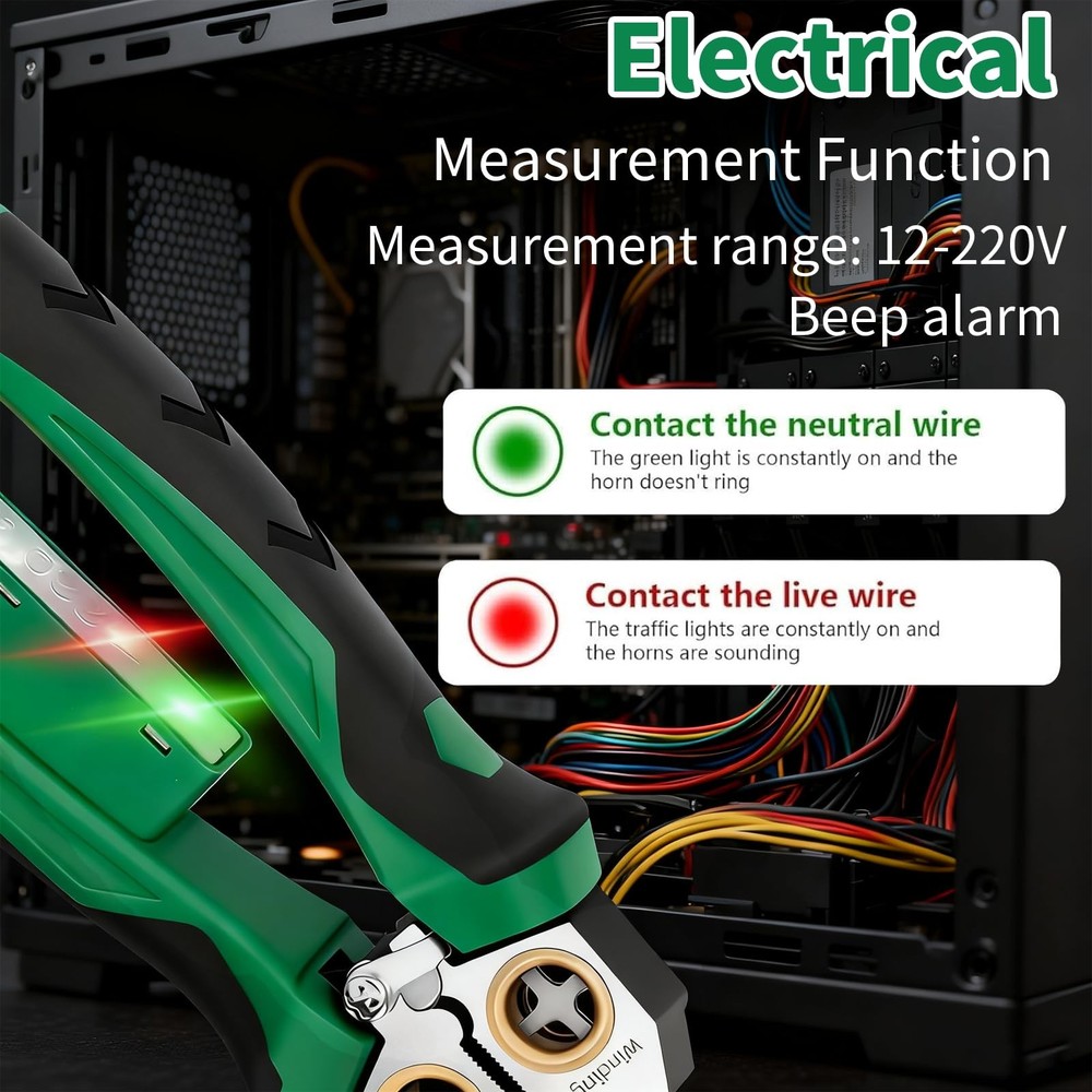 8 in 1 Wire Stripper with Voltage Tester, Wire Stripping Tool for Heavy Duty ...