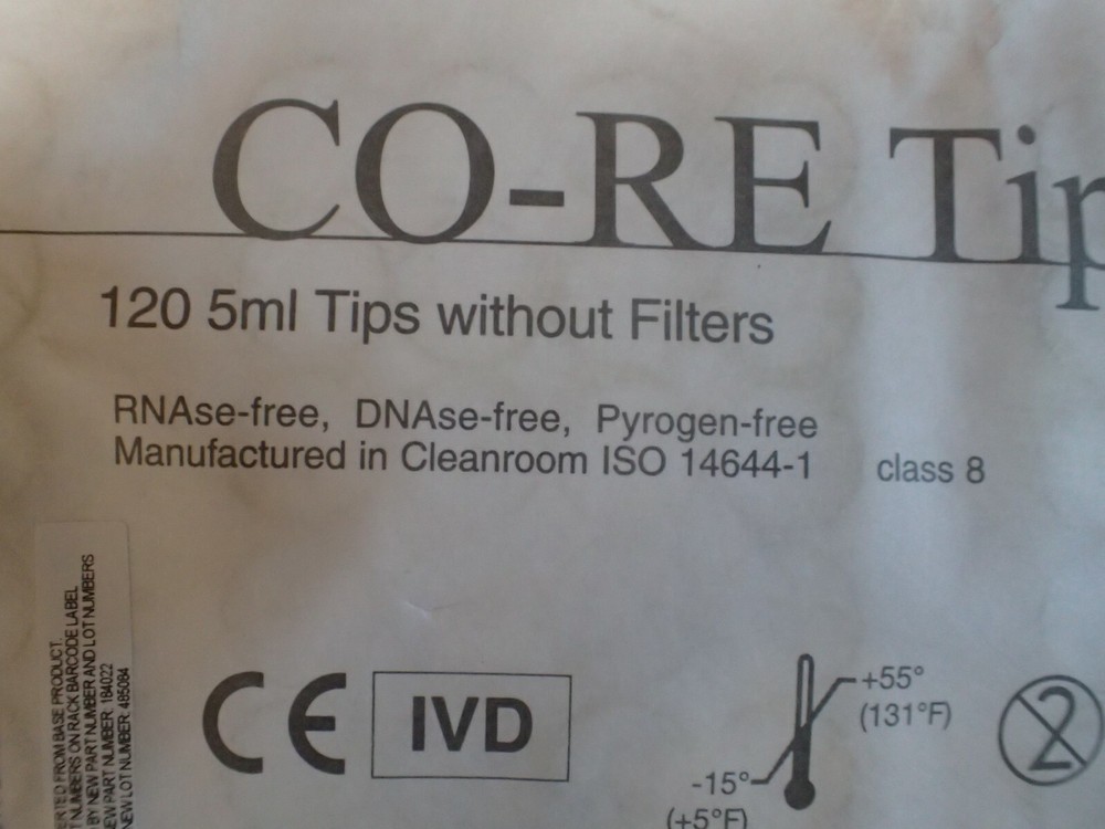 Hamilton - CO-RE Tips - 5 ml - 120 Count - WITHOUT FILTERS