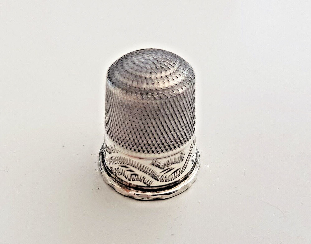 6 Assorted Birmingham hallmark silver thimbles