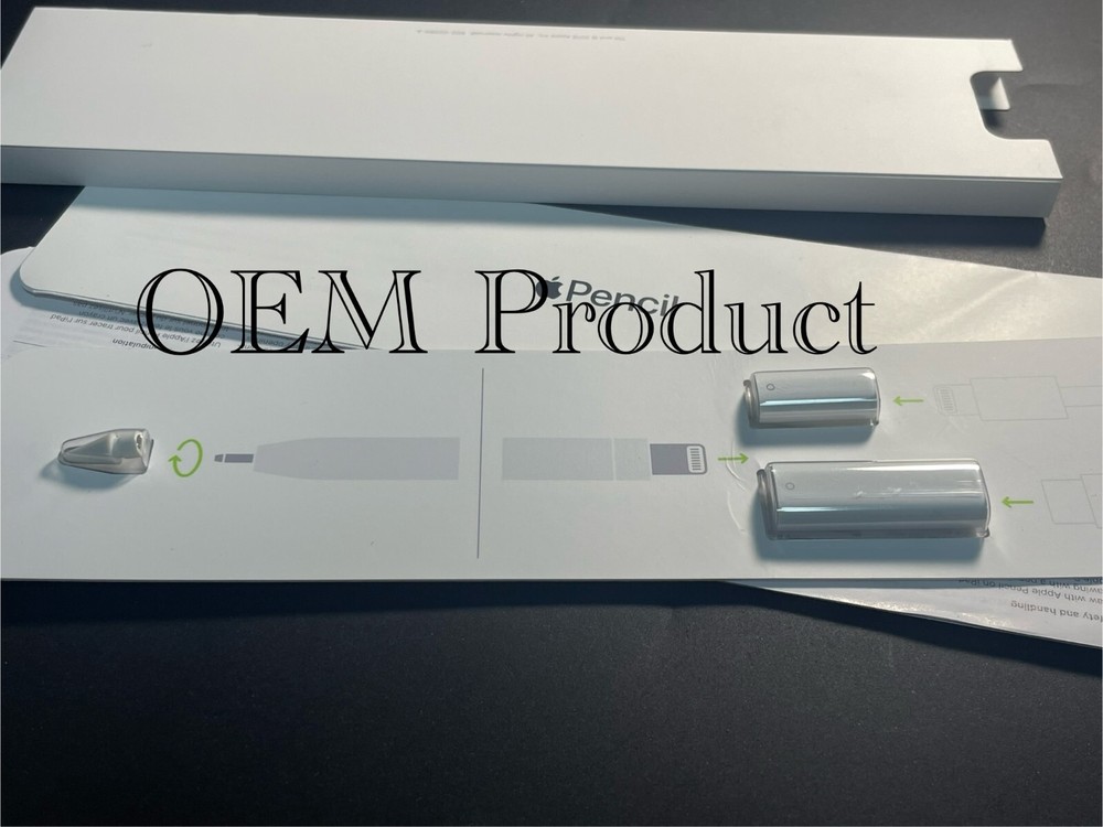 Original Apple Pencil Replacement Tip &2 Lightning Cable Charging Adapters / CAP
