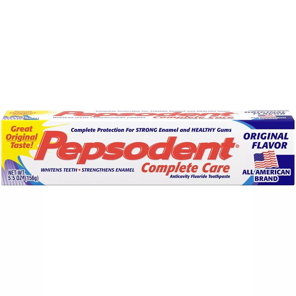 3 Pack Pepsodent Complete Care Anticavity Fluoride Toothpaste Original 5.5 Oz