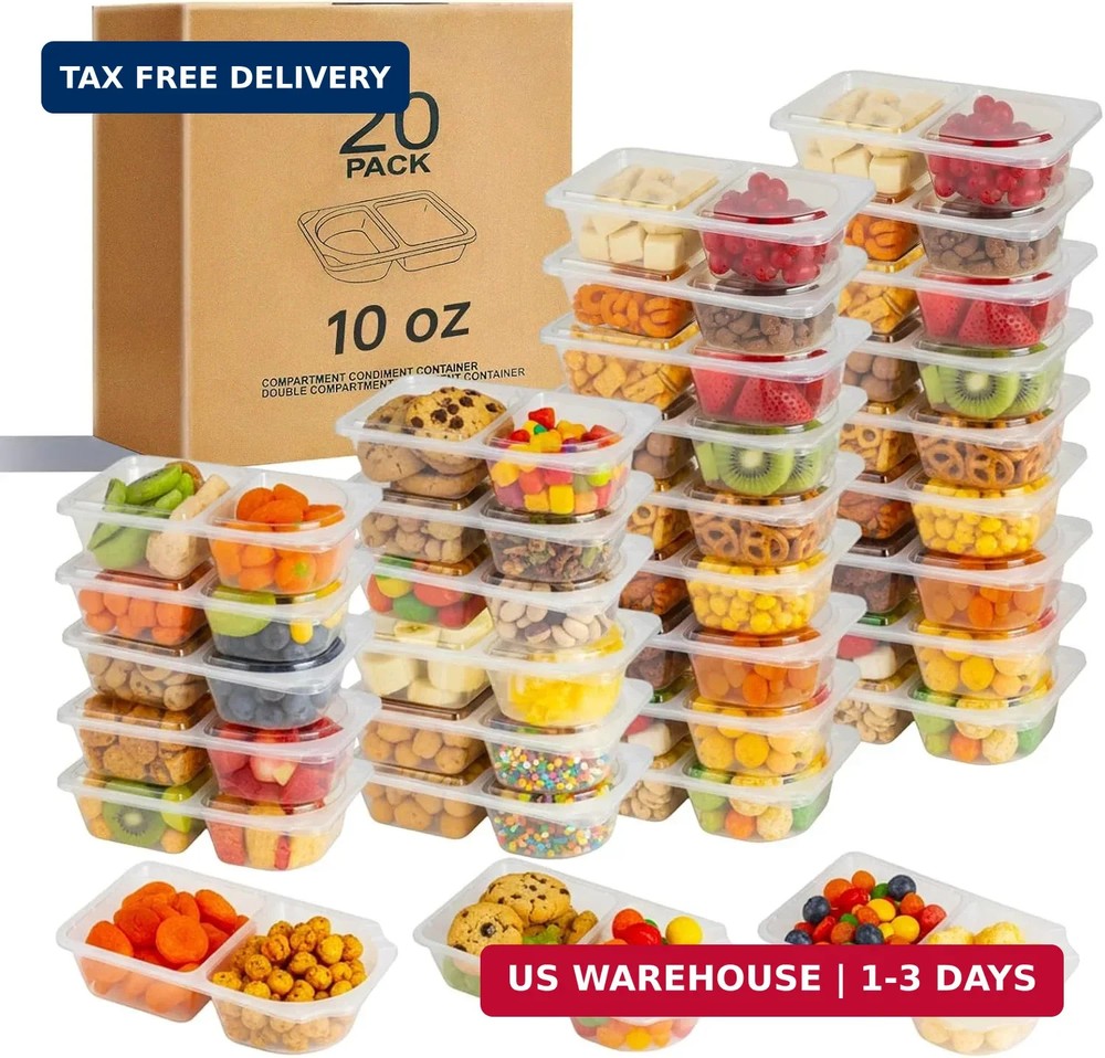 Reusable Snack Containers with Lids, Snack Containers, 20-Pack Snack Pack Contai