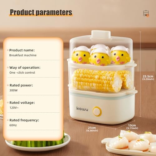 Double-layer Egg Cooker, Fast Electric Egg Boiler, Small Breakfast Machine,