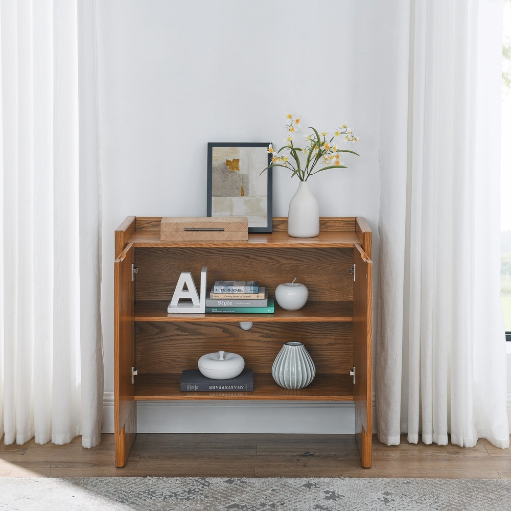 Walnut-colored Sideboard, Buffet Cabinet with Storage, Rustic Storage Cabinet