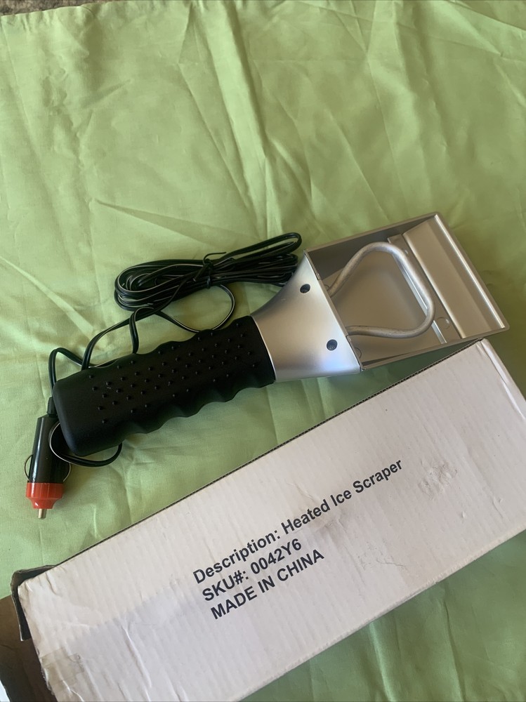 Heated Ice Scraper 12V with Retractable Handle Extendable 