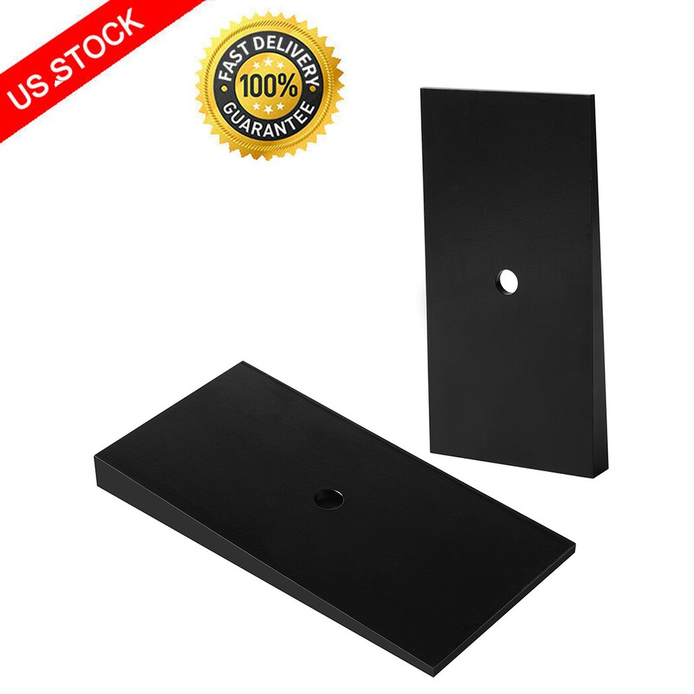 800061 2.5" 4 Degree Leaf Spring Shim - Pair Black