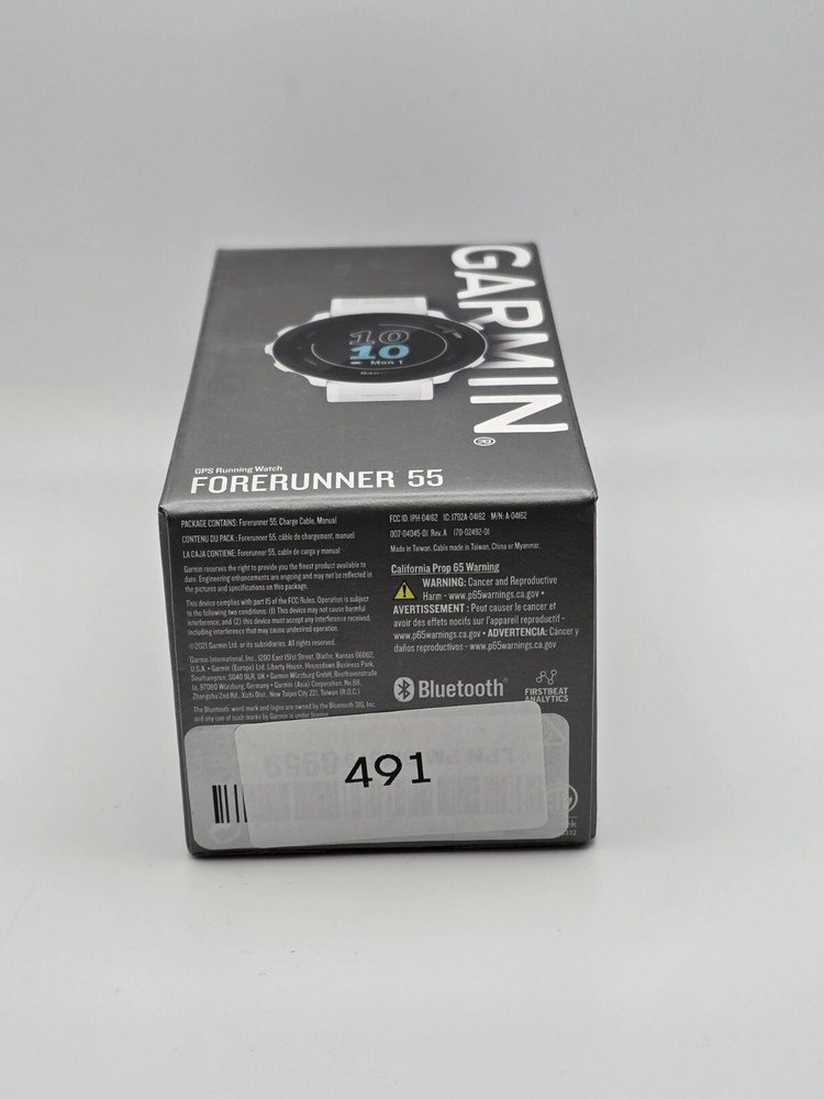 Garmin Forerunner 55 White GPS Running Smartwatch - Open Box