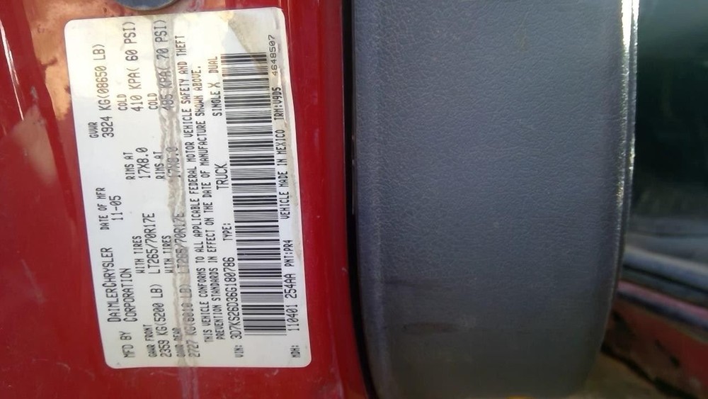 RAM2500 2006 Keys/Latches/Locks 3841070