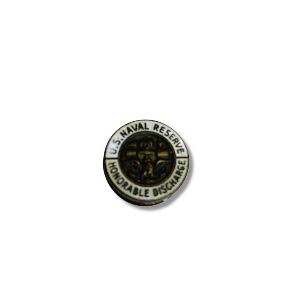 Vintage U.S. Naval Reserve Honorable Discharge Stud Button .5"