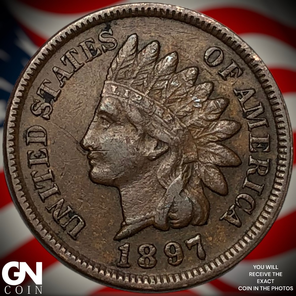1897 Indian Head Cent Penny X2163