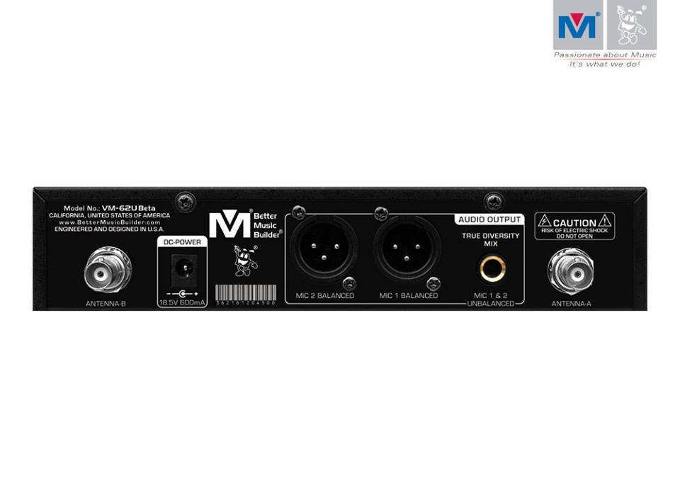 Better Music Builder » VM-62U Beta Dual Channel UHF Wireless Microphone System
