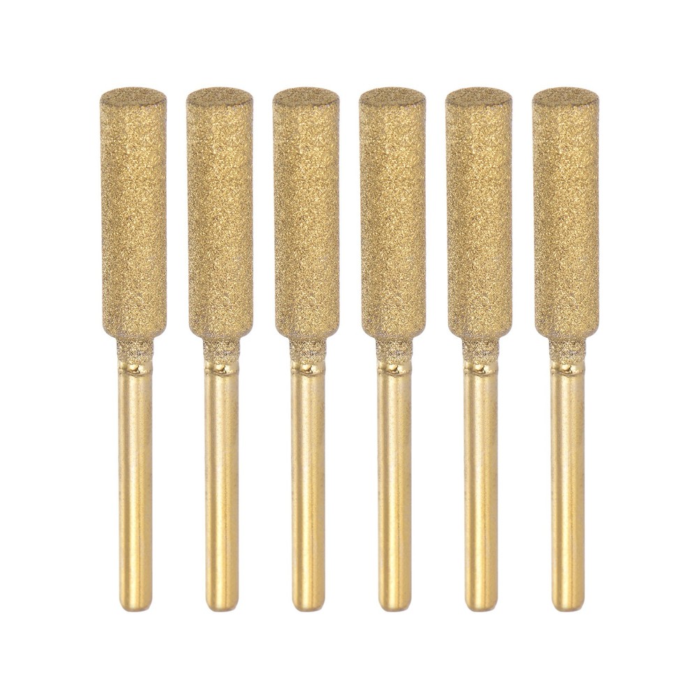 6pcs Diamond Coated Chainsaw Sharpener Bits 7/32" 5.5mm Chain Saw Grinder