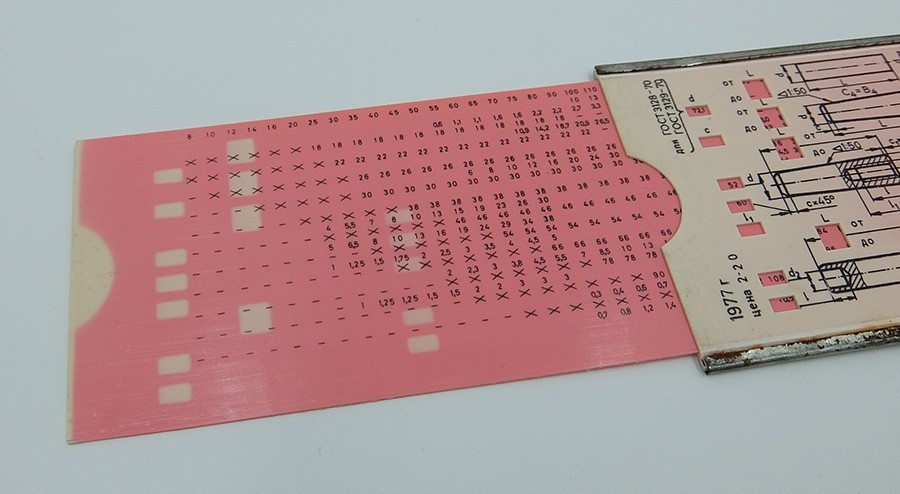 VERY RARE!!! USSR Soviet reference Slide Rule rivets, pins with case