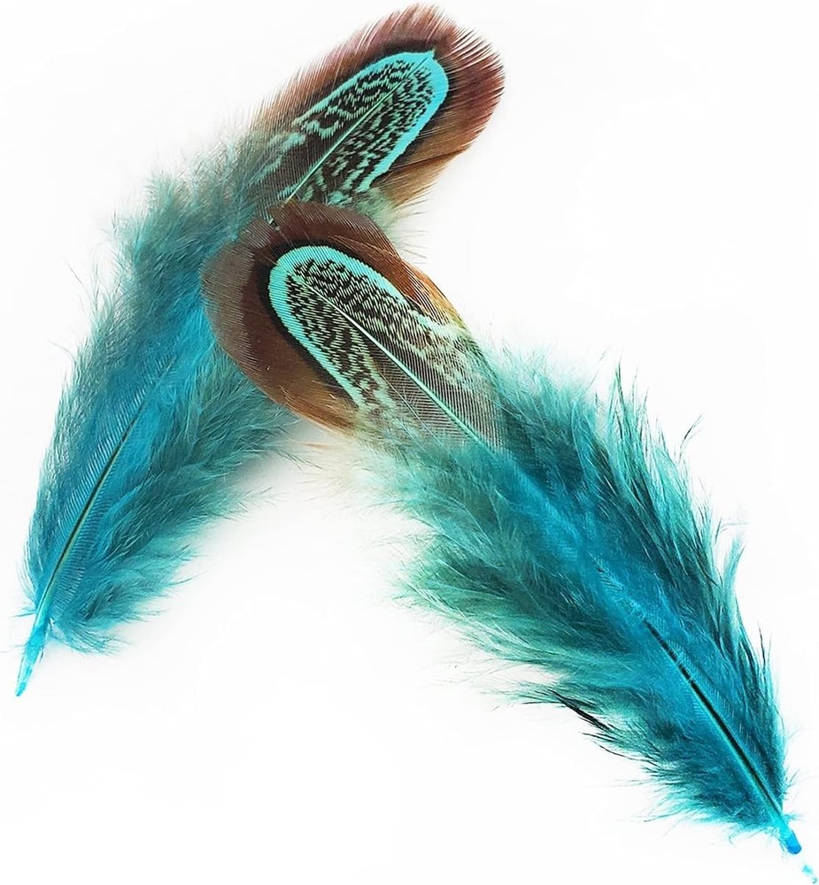 Natural Blue Pheasant Plumage Feathers 200pcs