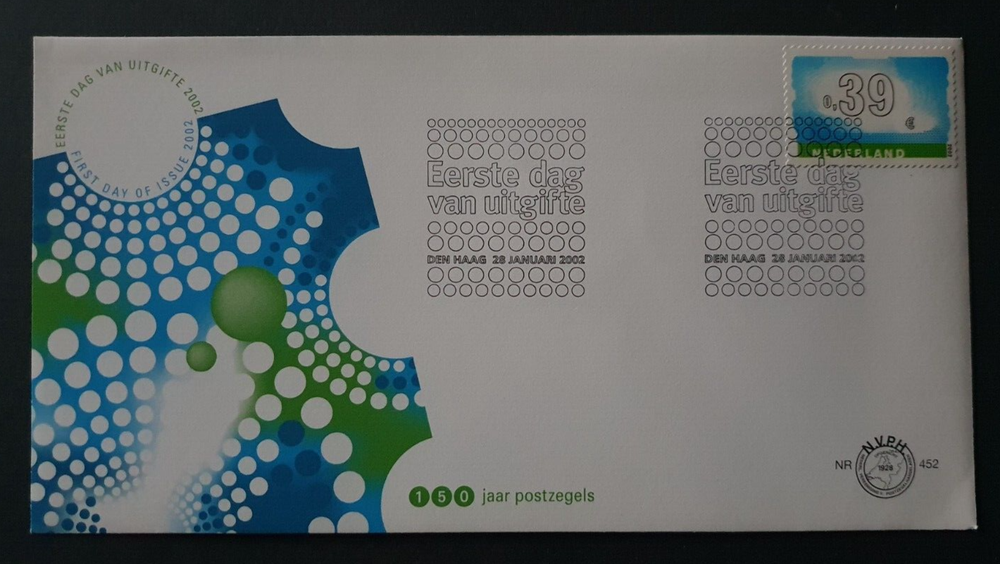 2002 NETHERLANDS NEDERLAND 39C STAMP NR 452 FDC