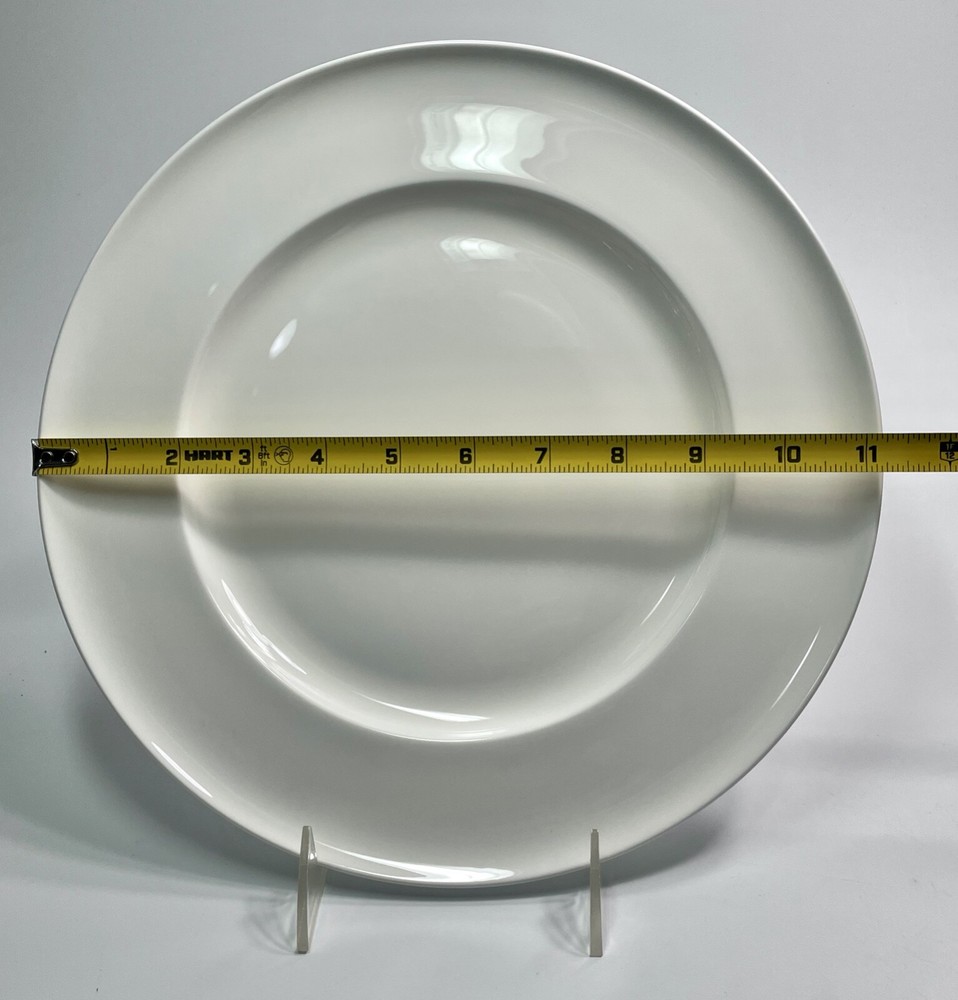 DENBY Grace White Bone China 11-1/4" Dinner Plate Modern Exc Quantity Available