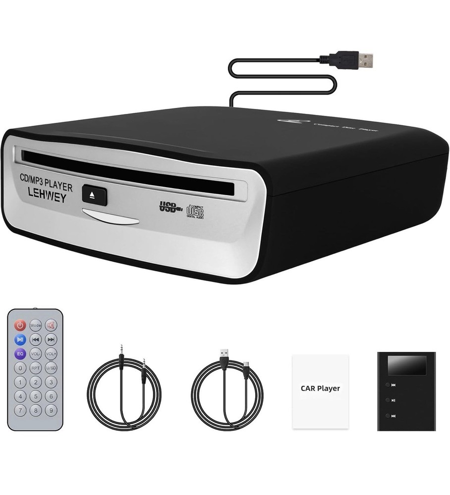 Car CD Player AUX USB FM External Stereo w Remote Universal