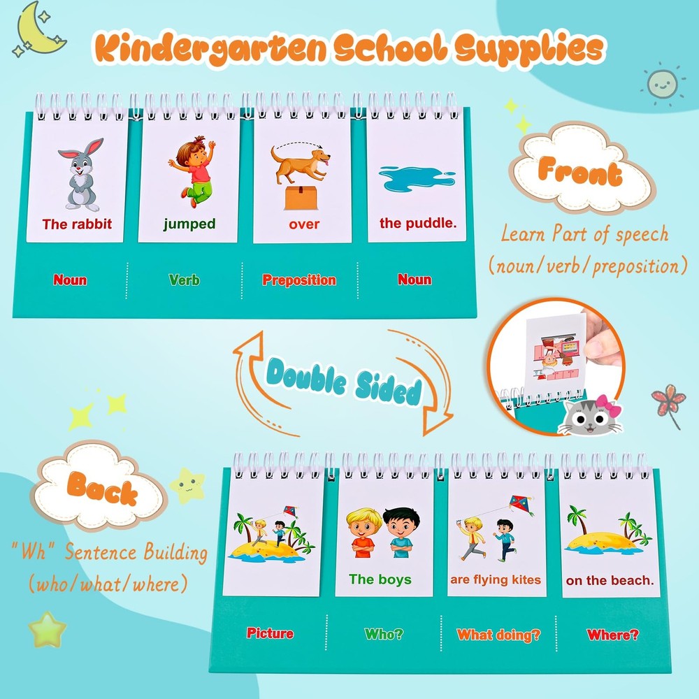 Sentence Building for Kids-Speech Therapy Materials, Medium, Green