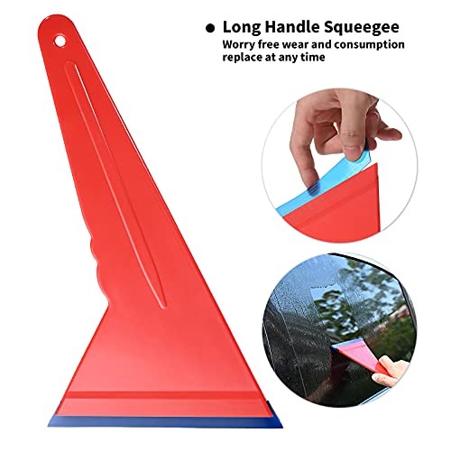 Vehicle Tint Squeegee PPF Tools Car Wrap Kit Corner Shank Scraper Window Water