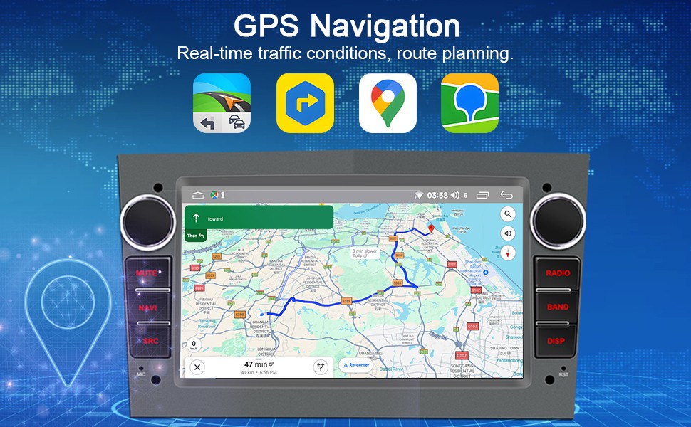 CarPlay Android Auto Android 15 4+64G 7"Screen For Opel Combo 2000,2004-2010