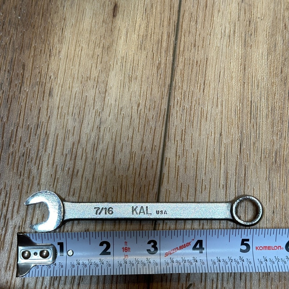 KAL Tools 7/16'' Combination Wrench USA 12pt 5" Long
