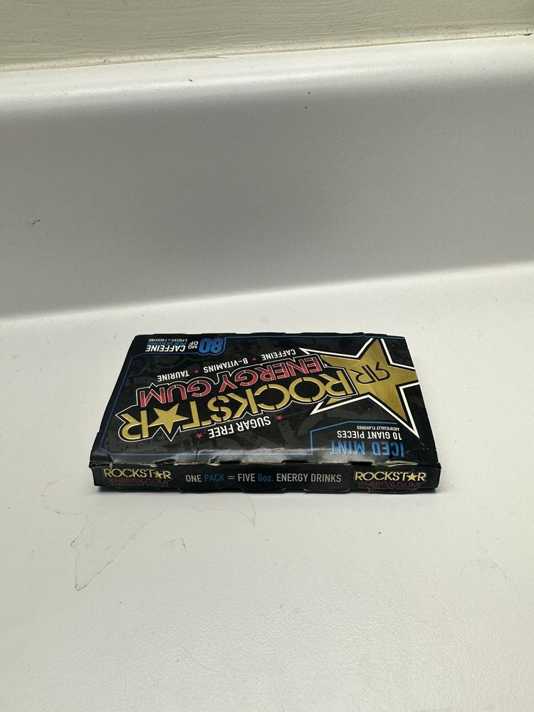 Rockstar Energy Iced Mint Gum Rare Empty
