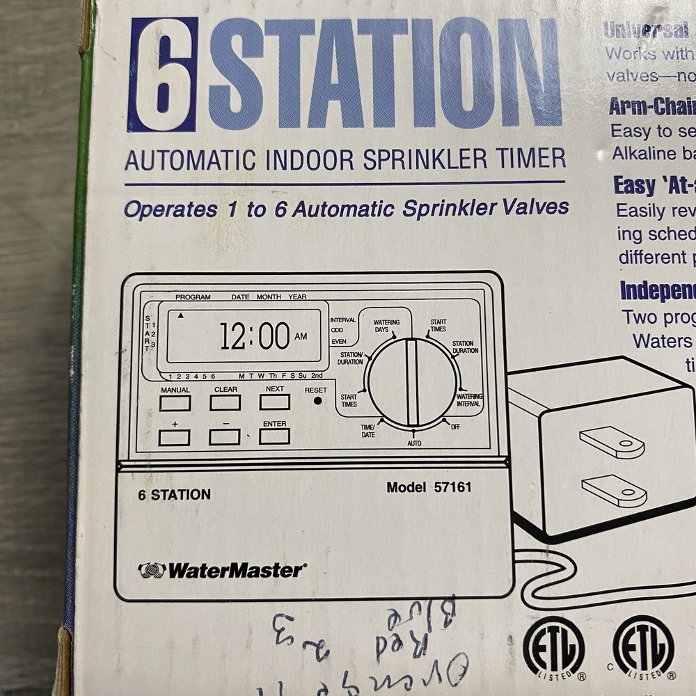 Orbit WaterMaster 6-Station Outdoor/Indoor Programable Sprinkler Timer New🔥🔥🔥