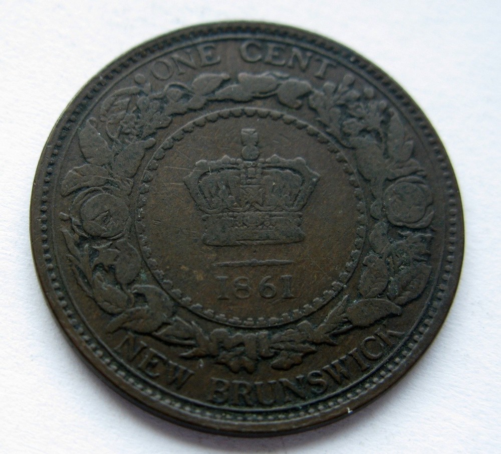 1861 New Brunswick Large One cent