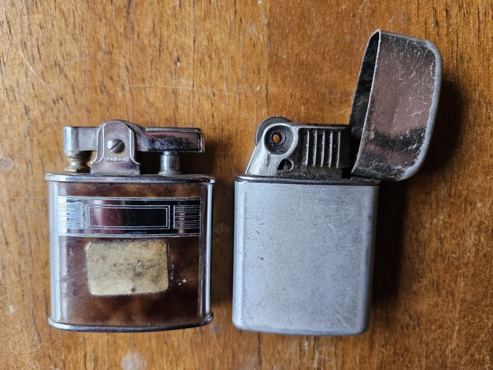 2 Vintage Ronson Lighters Untested As-Is RONSON LIGHTER